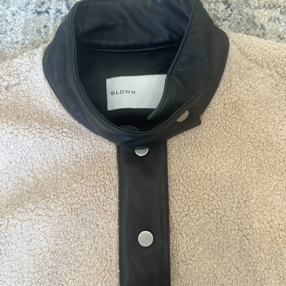 Baldwin Shearling Leather Bomber Jacket - image 3